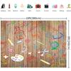 Hnmdmyi 10 x 8 ft Back to School Vintage Wood Wall Photography Backdrop view 2