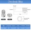 sourcing map 5-Pack Slotted Cylindrical Pins, M6 x 10 mm, 304 Stainless Steel, with Nuts view 2