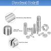 sourcing map 5-Pack Slotted Cylindrical Pins, M6 x 10 mm, 304 Stainless Steel, with Nuts view 3