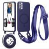 Beajew Samsung Galaxy A34 5G Case with Strap, MagSafe Compatible, Dark Blue view 1