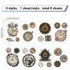 Craspire 8 Sheet Retro Clock Wall Stickers view 2