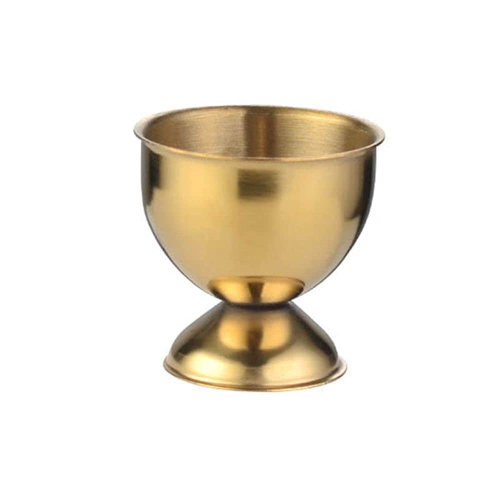 Stainless Steel Egg Cup, Round Egg Holder, Mini Egg Stand (Gold, 1 Piece)