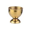 Stainless Steel Egg Cup, Round Egg Holder, Mini Egg Stand (Gold, 1 Piece) view 1