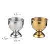 Stainless Steel Egg Cup, Round Egg Holder, Mini Egg Stand (Gold, 1 Piece) view 2