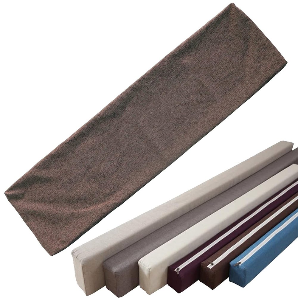 ELYSYSRL Linen Cover for Foam Mattress Gap Filler, Zippered, Brown, 135 x 15 x 15 cm