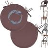 UICMNSI Round Outdoor Chair Seat Cushions, Set of 2, Waterproof, Non-Slip, Washable with Ties view 1