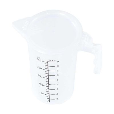 Multi-Purpose Plastic Measuring Cup with Lid, Transparent Container (100 ml)
