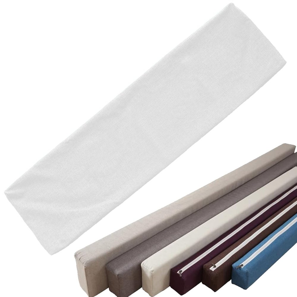 ELYSYSRL Linen Cover for Mattress Gap Filler, Zippered, White, 100 x 20 x 25 cm