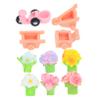 UPKOCH 1 Set Miniature Cart Figures, Small Flower Bouquet Dollhouse Decorations, DIY Micro Landscape Ornaments for Succulents and Bonsai view 1