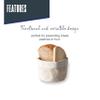 LACOR - Cream Bread Basket, Cotton, Viscose, Machine Washable, Foldable, Reversible, Stackable, Polyester, 15 cm view 4