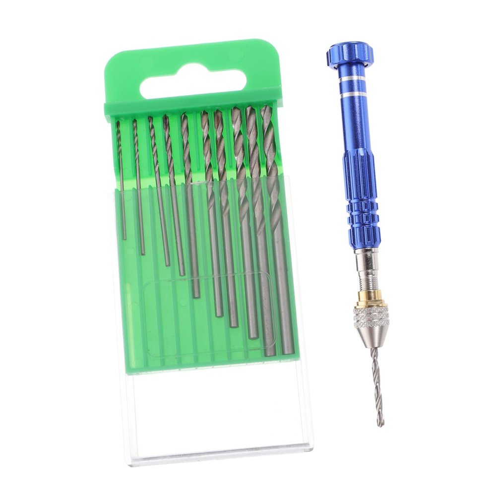 Zinc Alloy Micro Drill, 11 Pieces, 0.8–3.0 mm