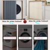 YZBZNG Cabinet Curtain with Adhesive Track, Blue, H110 cm/W120 cm view 2