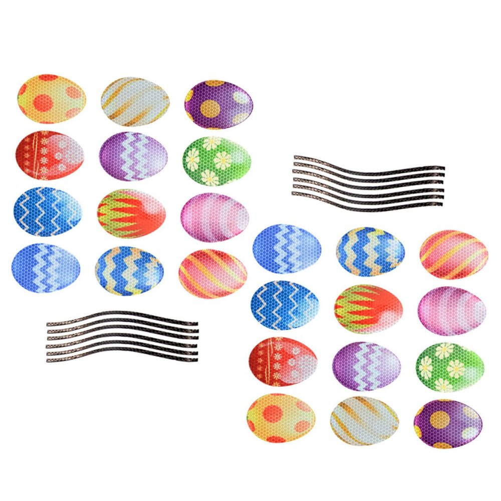 UKCOCO 2-Piece Easter Car Magnets, Reflective Egg and Bunny Design