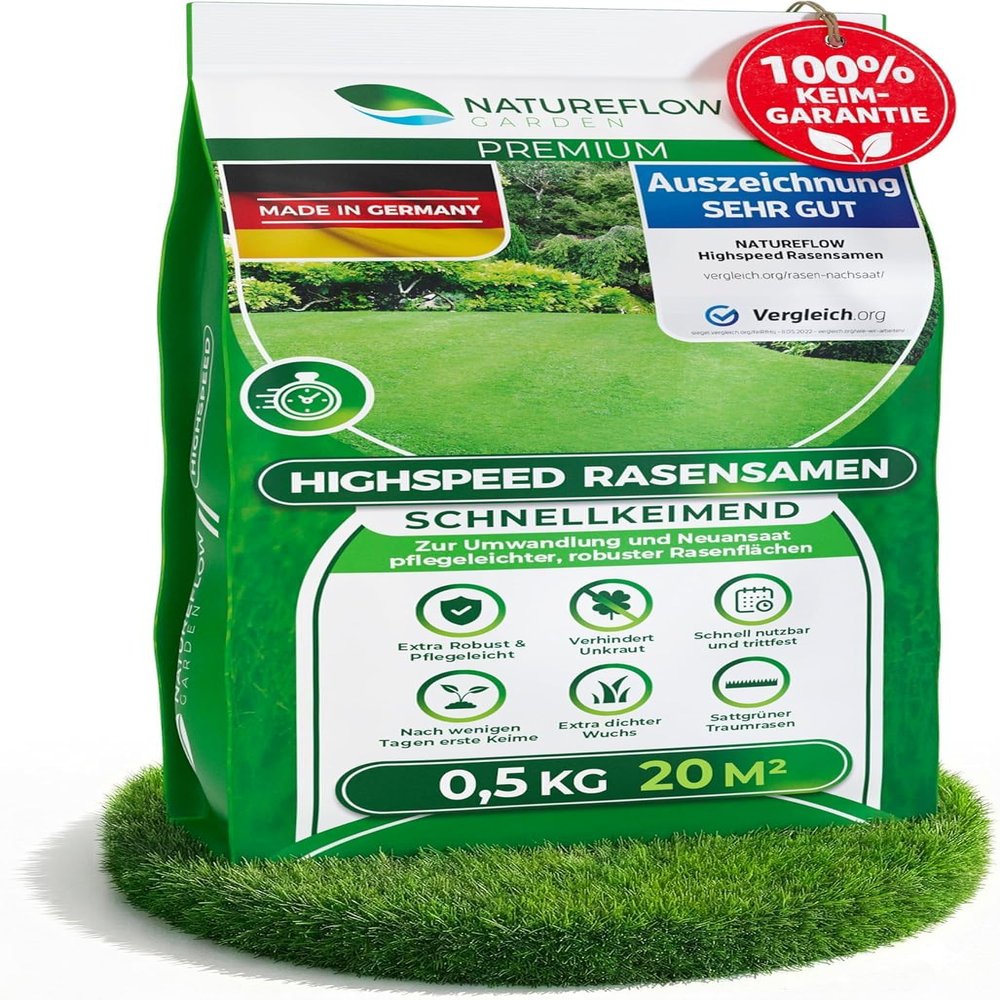 Fast-Germinating Grass Seed Spring & Summer 0.5kg