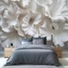 GIVLWF 3D Floral Wallpaper, Raised-Flower Wall Mural for Bedroom and Living Room view 2