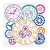 DOODLREAM Steampunk Clock and Gear Stencil view 1