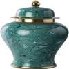 Antique-Style Ceramic Ginger Jar Vase with Gold Accent, H60 cm view 1