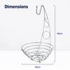 Fruit Bowl with Banana Hanger, Chrome Wire Frame view 2