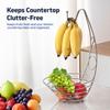 Fruit Bowl with Banana Hanger, Chrome Wire Frame view 4