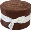 Confetti Cotton Solids Brownie Rolie Polie, 40 Strips, 6.3 cm, Riley Blake RP-120-BROWNIE-40 view 1