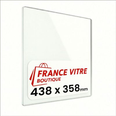 438 x 358 x 4 mm SCHOTT ROBAX Fireplace Stove Glass, Replacement Pane, Heat-Resistant up to 800°C