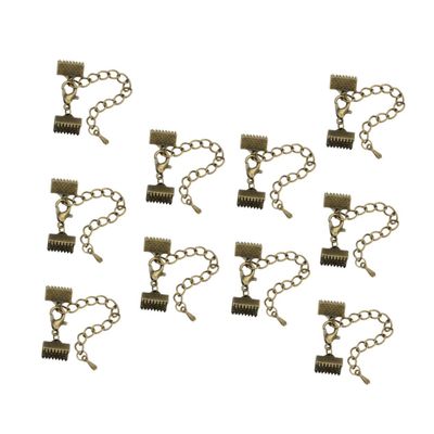 Holibanna 10 Pack Iron End Caps for Jewelry Making