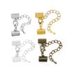 Holibanna 10 Pack Iron End Caps for Jewelry Making view 4