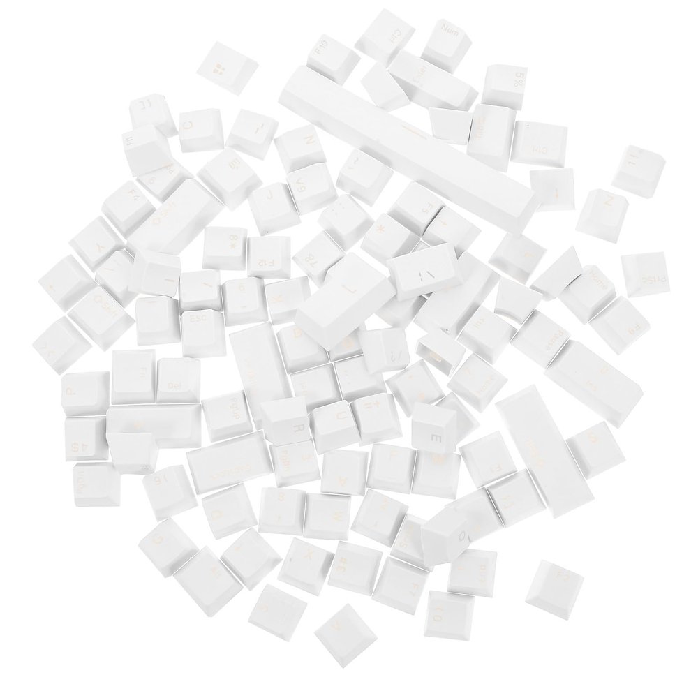 PBT Keycaps for Mechanical Keyboard, 1 Set, White
