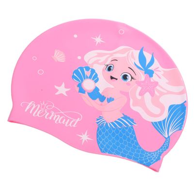 HEMOTON Silicone Cartoon Swim Cap, Size S, for Children and Women