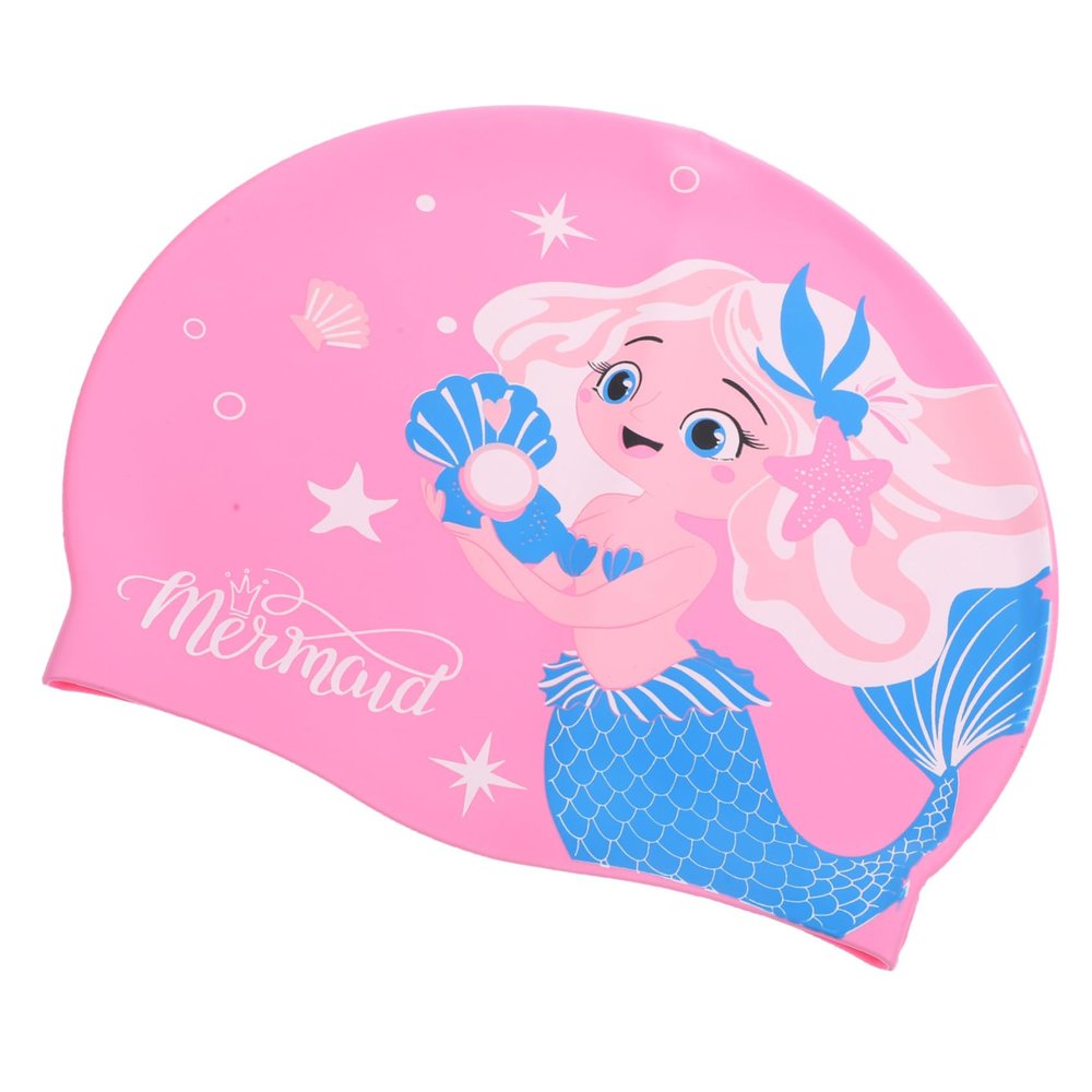 HEMOTON Silicone Cartoon Swim Cap, Size S, for Children and Women