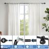 PeSenp Black Curtain Rod for Grommet Curtains, 95–249 cm, 16 mm Diameter view 2