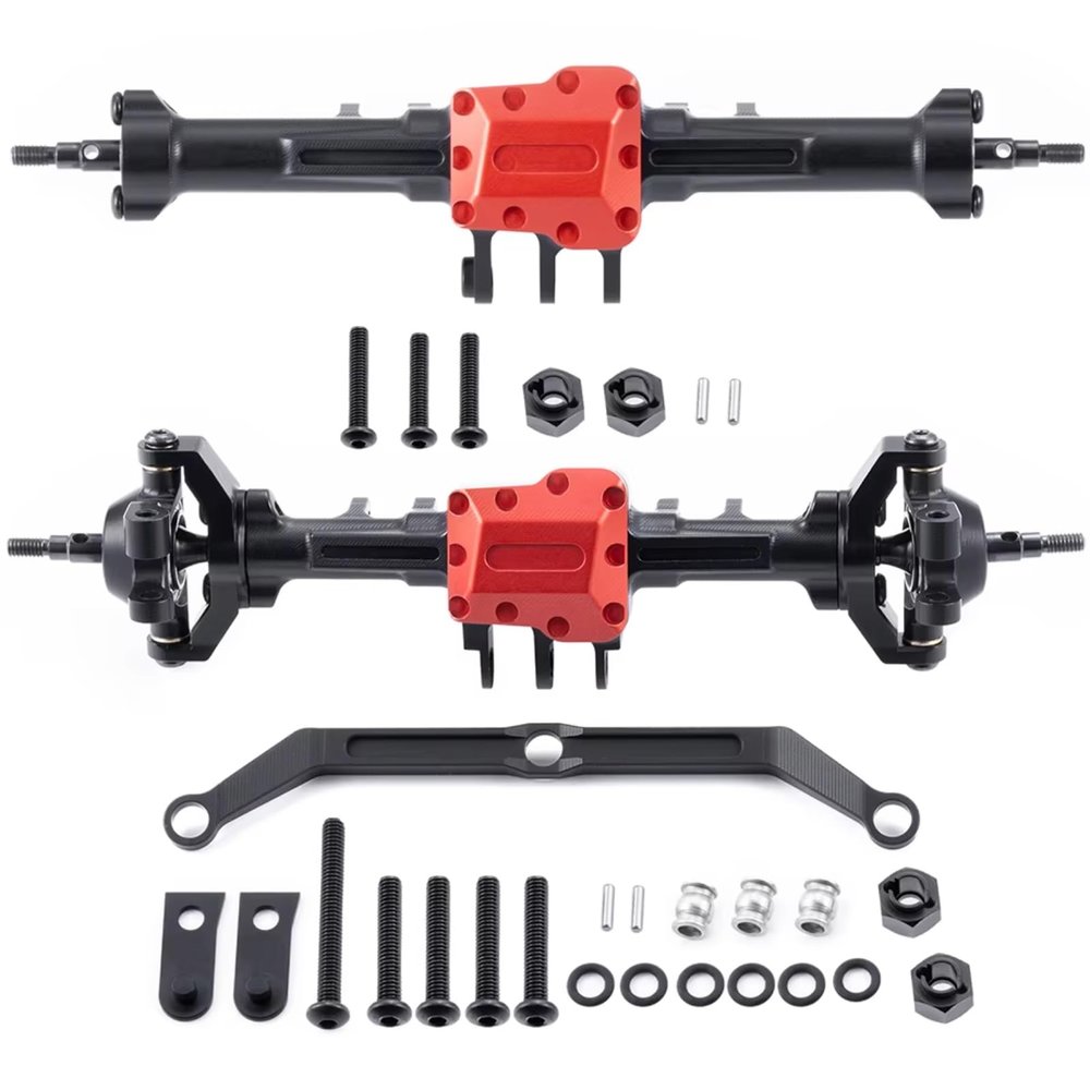 YONMFRDS Aluminum Front and Rear Axles for TRX4M 1/18 RC Crawlers
