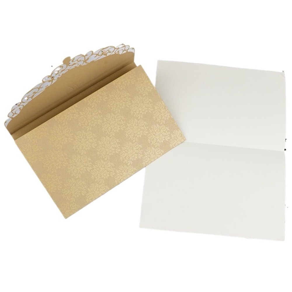 UJEDFHV 50 Laser-Cut Wedding Invitations with Diamond Design, Blue