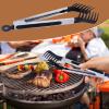 Stainless Steel Pasta Tongs with Non-Stick Silicone Fork view 2
