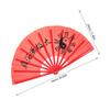 HAPINARY Red Folding Plastic Tai Chi Kung Fu Performance Fan view 2