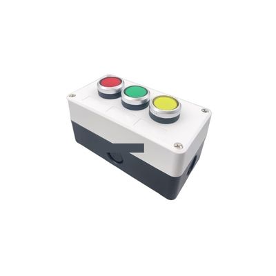 1-Piece LA38 Button Box Switch, Green Button, Waterproof Industrial Start/Stop Control, Single-Hole Position