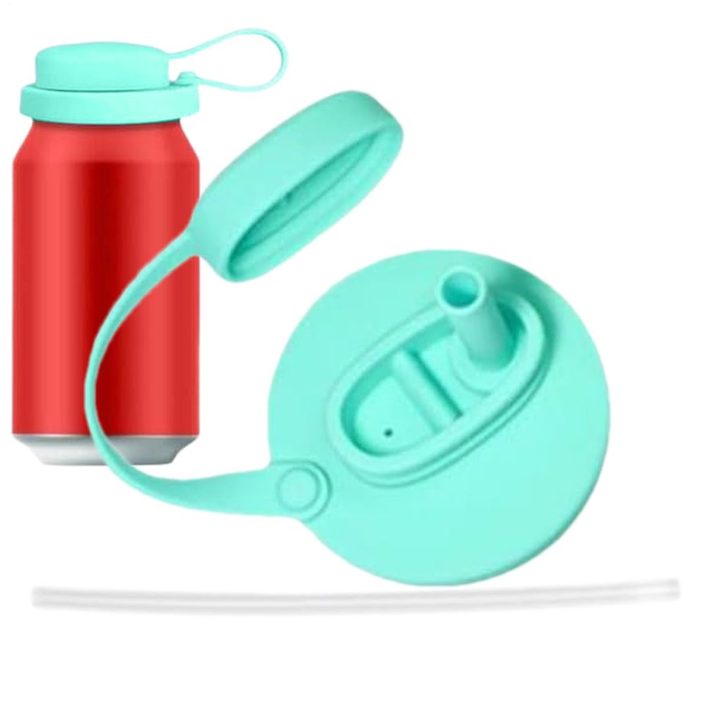 Soda Can Lids with Straw