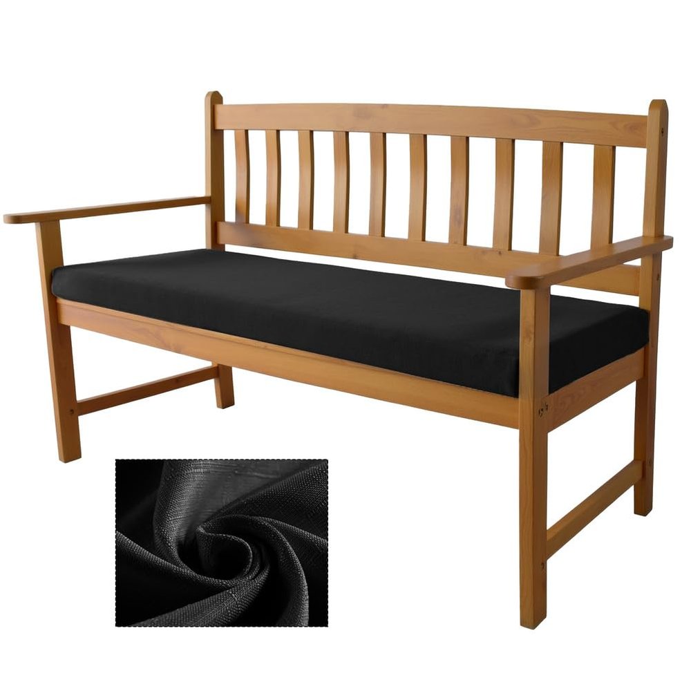 ZSWXF Outdoor Bench Cushion, Black, 170 x 40 x 5 cm