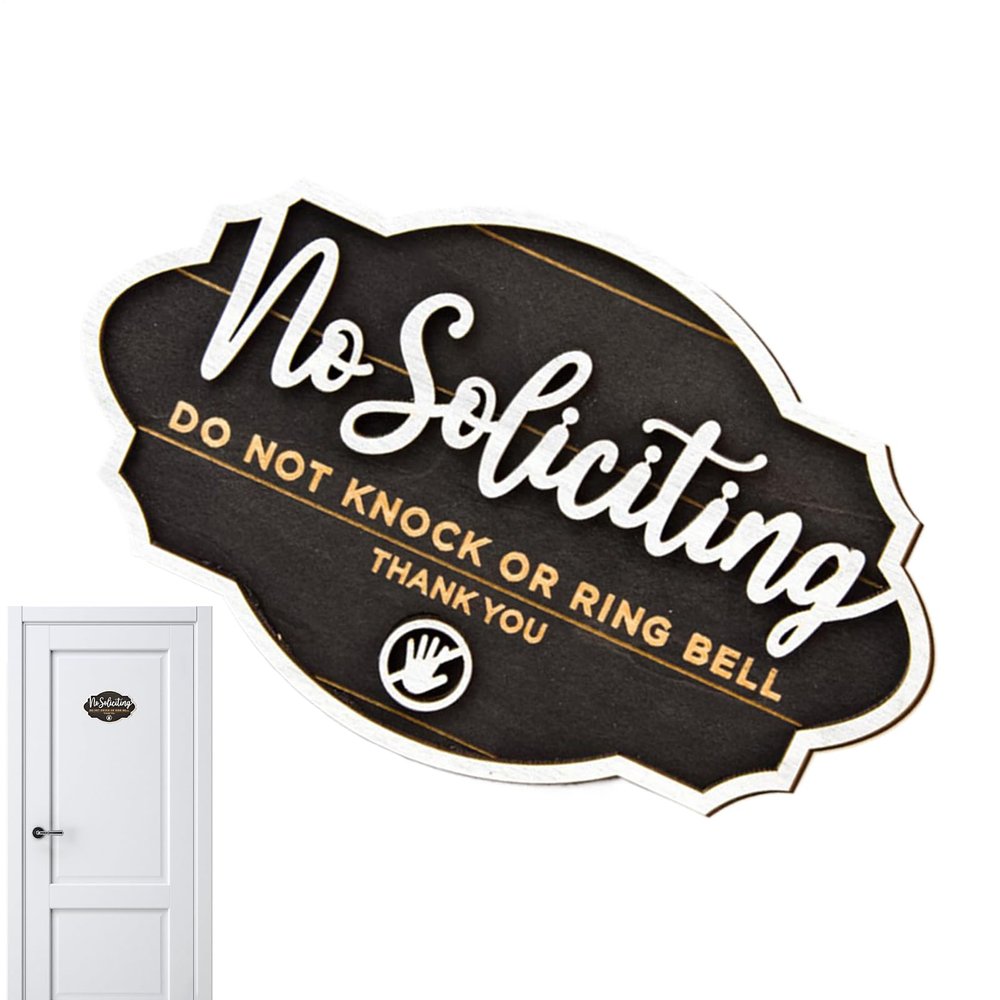 Wuyooprt 'No Soliciting' Sign