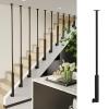 Adjustable Black Stair Railing Posts for Level and Inclined Stairs view 1