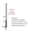 Adjustable Black Stair Railing Posts for Level and Inclined Stairs view 2