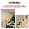 Adjustable Black Stair Railing Posts for Level and Inclined Stairs view 4