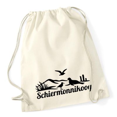 Huuraa Schiermonnikoog Drawstring Gym Bag, Netherlands Gift