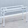 Foldable Metal Table Legs, Adjustable Steel Frame for Dining Table and Desk, 145 x 38 x 73 cm, White, with Screws view 1