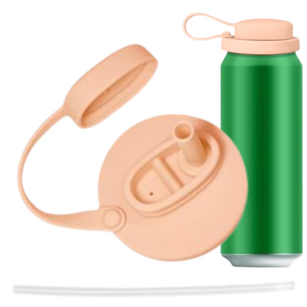 Silicone Soda Can Lids with Straw