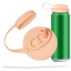 Silicone Soda Can Lids with Straw view 1