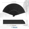 Notoke Folding Hand Fan - Black view 2