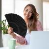 Notoke Folding Hand Fan - Black view 4