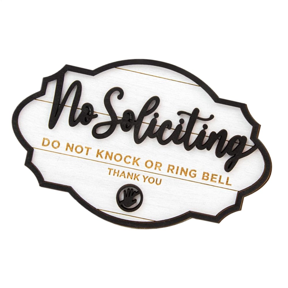 No Soliciting Sign