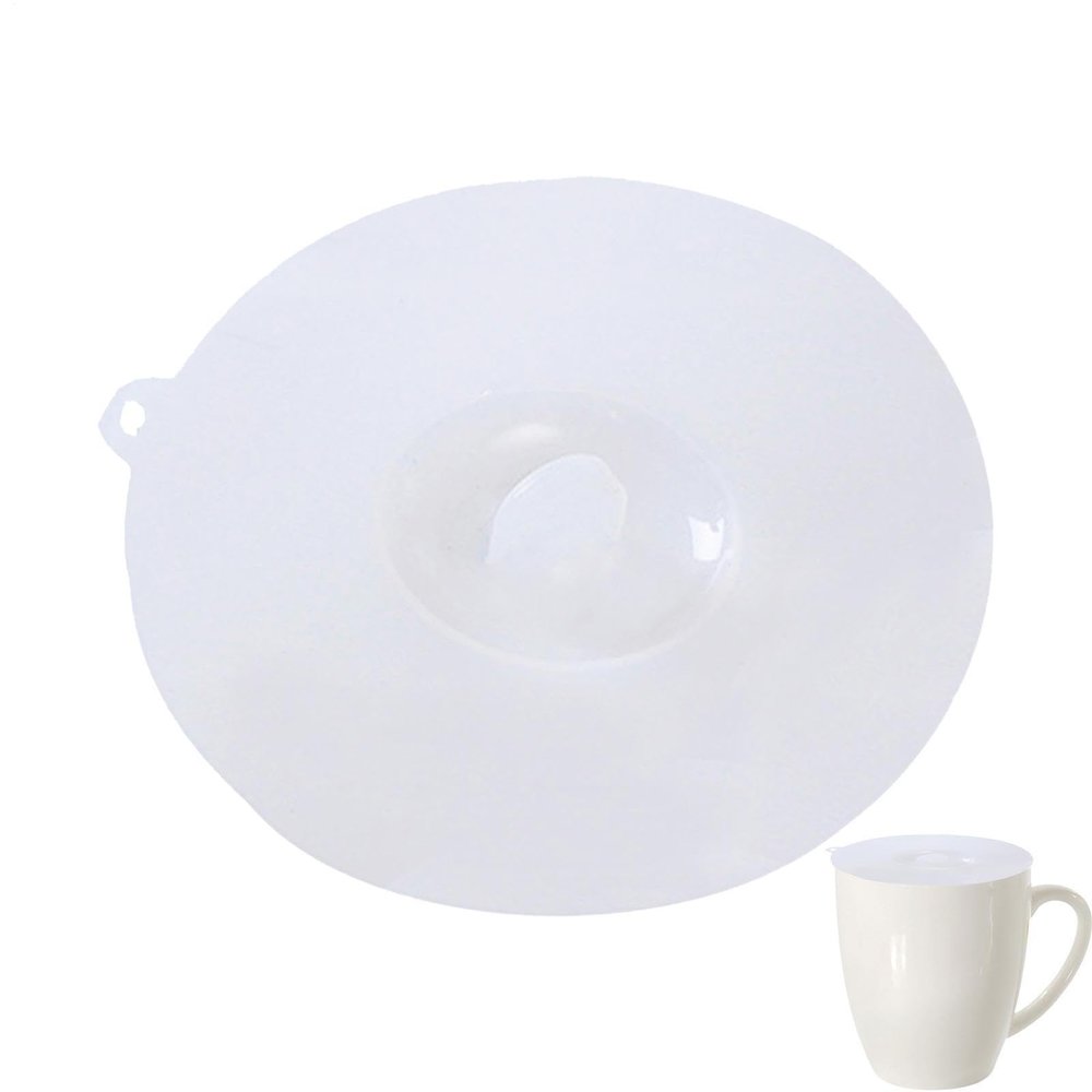 Silicone Cup Covers - Clear Reusable Coffee Mug Lids